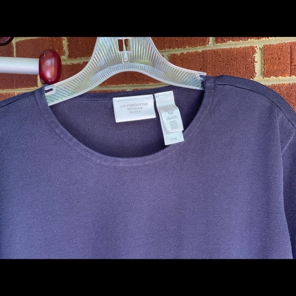 2 Elisabeth 1X Petite (1P) Short Sleeve Sweaters - one black / one navy blue - Picture 3 of 11